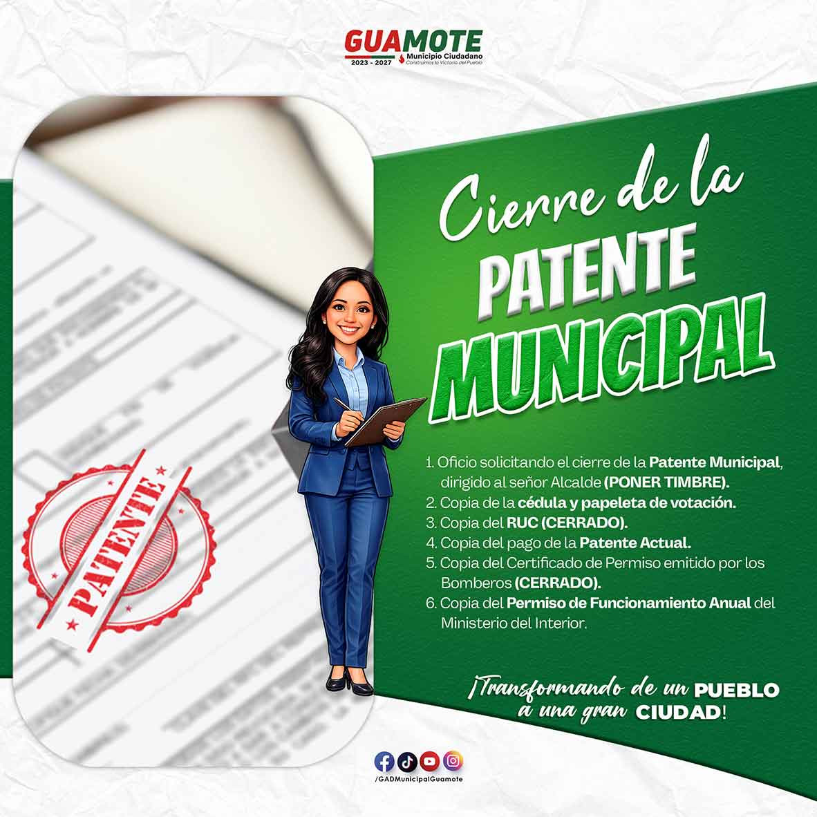 CIERRE DE PATENTE