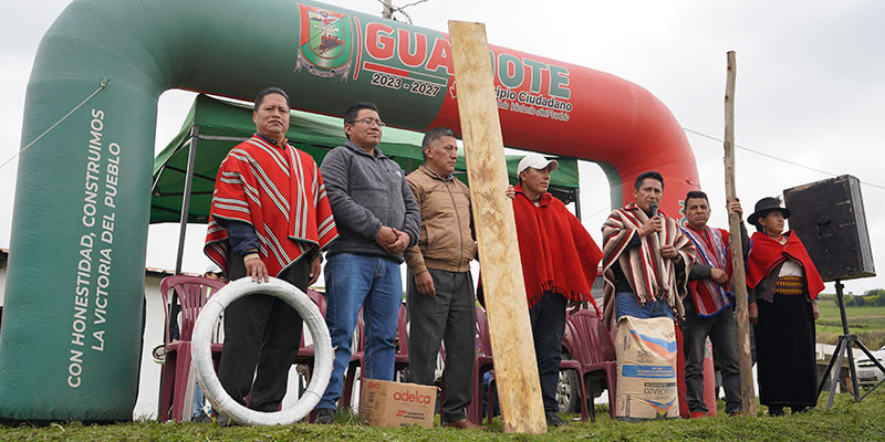 ENTREGA DE MATERIALES EN LA COMUNIDAD CHAUZÁN SAN ALFONSO