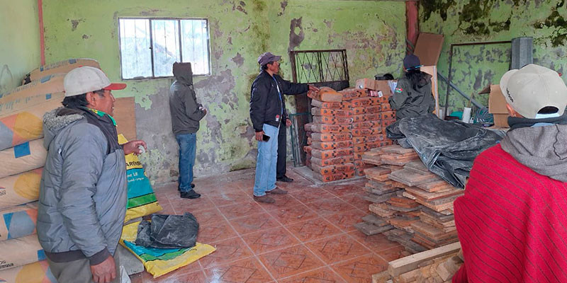 VERIFICACIÓN DE MATERIALES EN LA COMUNIDAD GALTE SAN JUAN