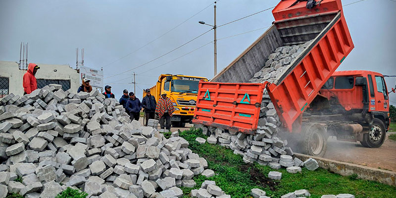 RECEPCIÓN DE MATERIALES EN GUALIPITE JATUMPAMBA